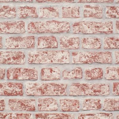 Noordwand behang topchic bricks rood en grijs