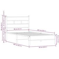 Bedframe met hoofdbord zonder matras sonoma eiken 80x200 cm - thumbnail