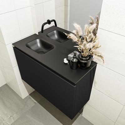 MONDIAZ OLAN 80cm toiletmeubel urban. LEX wastafel urban links geen kraangat
