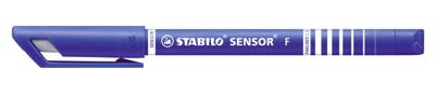 STABILO SENSOR, Fineliner, Fijn 0.3 mm, Met Meeverende Schrijfpunt- blauw, per stuk
