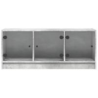 Tv-meubel met glazen deuren 102x37x42 cm betongrijs - thumbnail