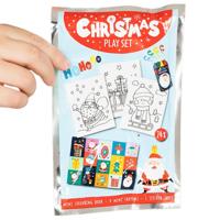 Traktatiesetje: Kleurboekje, Waskrijtjes & Stickervel - Kerst - thumbnail