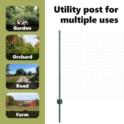 VidaXL Afrasteringspaal 11 pcs groen 100 cm staal VidaXL Afrasteringspaal 11 pcs groen 100 cm staal