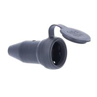 AS Schwabe 60417 Koppeling met randaarde Massief rubber 230 V Zwart IP44 - thumbnail