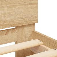 Bedframe met hoofdeinde sonoma eikenkleurig 120x200 cm - thumbnail