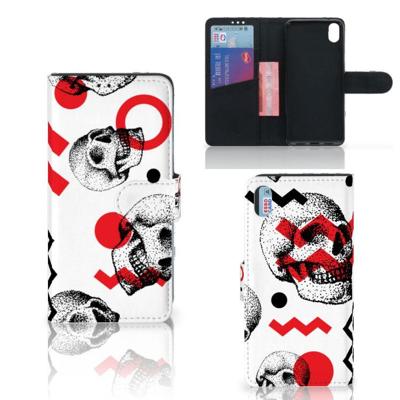 Telefoonhoesje met Naam Xiaomi Redmi 7A Skull Red Telefoonhoesje met Naam Xiaomi Redmi 7A Skull Red