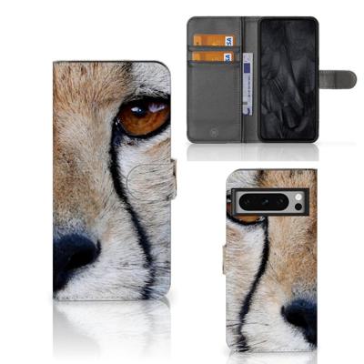 Google Pixel 8 Pro | Telefoonhoesje | Met pasjeshouder | Cheetah