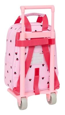 Schoolrugzak met Wielen Minnie Mouse Naive Roze 20 x 28 x 8 cm