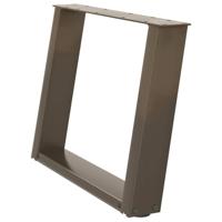 Salontafelpoten 2 st U-vormig 60x(42-43) cm staal naturel - thumbnail