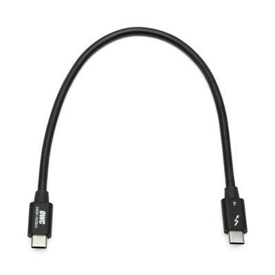 OWC 11,8-inch Thunderbolt 4 en USB-C-kabel met 40 GBPS gegevensoverdracht, 240 W opladen en 8K videomogelijkheid (zwart)