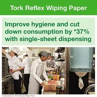 Tork Reflex Wiping poetspapier, centerfeed, 1-laags, systeem M4, pak van 6 rollen - thumbnail