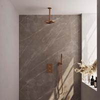 Inbouw Regendouche Set Brauer Copper Edition Plafond Uitloop Ronde Hoofddouche 20 cm Koper Brauer - thumbnail