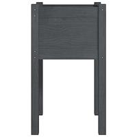 Plantenbak 40x40x70 cm massief grenenhout grijs - thumbnail