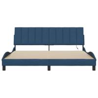 Bedframe zonder matras "Hanko" stof blauw 180x200 cm - thumbnail