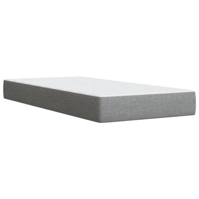 Boxspring met matras stof lichtgrijs 140x190 cm