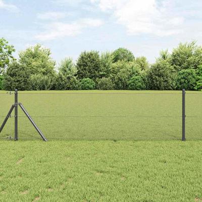 VidaXL Afrasteringspaal grijs 25 x 0,5 m (12 x 12 mm gaas) staal