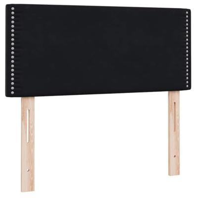 Boxspring met matras fluweel zwart 80x220 cm