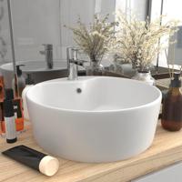VidaXL Wastafel met overloop 36x13 cm keramiek matwit - thumbnail
