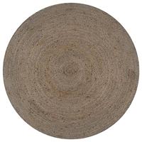 VidaXL Vloerkleed handgemaakt rond 120 cm jute grijs - thumbnail