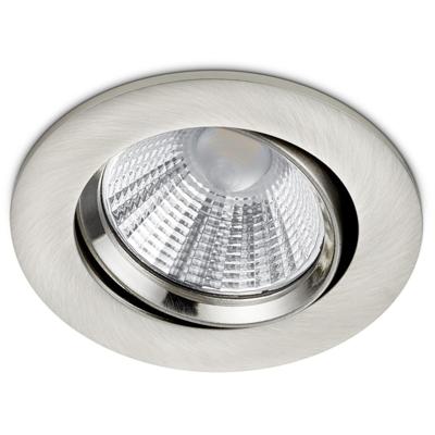 LED Inbouwspot Rond 5W Dimbaar Warm Wit 3000K Mat Nikkel Ø80mm