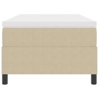 Boxspring bed Lichtgrijs en wit. 203 x 80 x 60 cm Katoenen stof - thumbnail