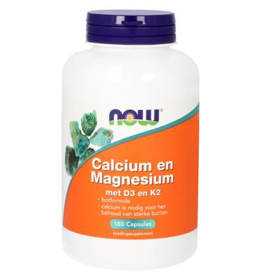 NOW Calcium en Magnesium met D3 en K2 Capsules