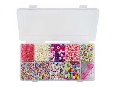 crelando Kralen knutselset (roze) crelando Kralen knutselset (roze)