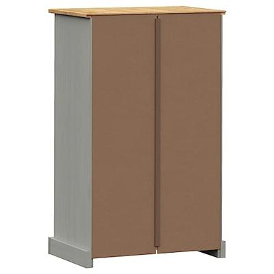 VidaXL Schoenenkast vigo 60x35x96 cm massief grenenhout grijs VidaXL Schoenenkast vigo 60x35x96 cm massief grenenhout grijs