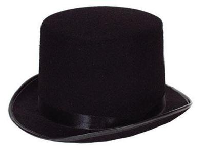 Hoge hoed vilt zwart