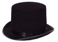 Hoge hoed vilt zwart - thumbnail