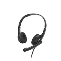Hama Headset met microfoon, bekabelde hoofdtelefoon, USB A-aansluiting, aux, stereo hoofdtelefoon met kabel, on-ear pc-hoofdtelefoon met microfoonarm en nekband, 2 m audiokabel, zwart - thumbnail