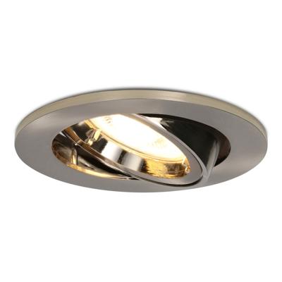 Lublin LED inbouwspot - 4 Watt 345 lumen - 2700K Warm wit - GU10 - Dimbaar - Rond - Kantelbaar - IP20 Voor binnen - RVS