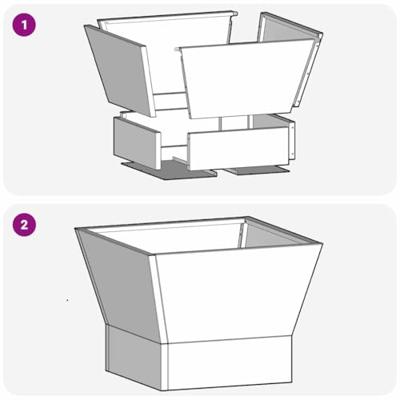 VidaXL Vuurkorf bruin 40 x 40 x 35 cm cortenstaal
