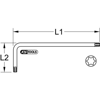 KS Tools 151.4274 Haakse schroevendraaier T 25