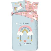 Good Morning Kinderdekbedovertrek "eenhoren en regenbogen" - Multi - (140x200/220 cm) - Katoen - thumbnail