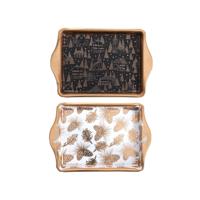 Svenska Living Koffie tray kerstafbeelding 21x14x2cm - thumbnail