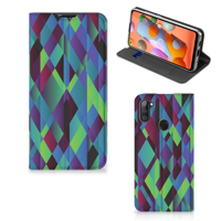 Samsung Galaxy M11 | A11 Stand Case Abstract Green Blue - thumbnail