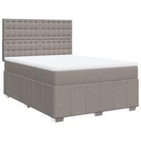 Boxspring met matras stof taupe 180x200 cm - thumbnail