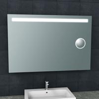 Spiegel Wiesbaden Tigris met LED Verlichting En Scheerspiegel 120x80cm - thumbnail