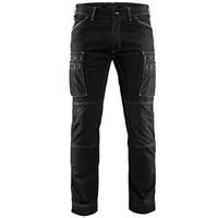 Blåkläder Service werkbroek denim stretch 14591142 | Zwart | Maat 50 - 7330509486122 - thumbnail