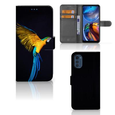 Motorola Moto E32 | Moto E32s | Telefoonhoesje | Met pasjeshouder | Papegaai