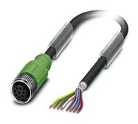 Phoenix Contact 1522862 Sensor/actuator connector, geassembleerd M12 Aantal polen (sensoren): 8 Bus, recht 1.50 m 1 stuk(s) - thumbnail