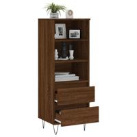 Hoge kast 40x36x110 cm bewerkt hout bruineiken - thumbnail