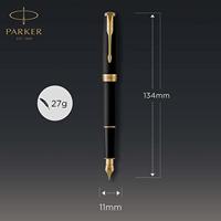 Vulpen Parker Sonnet matte black lacquer GT medium - thumbnail