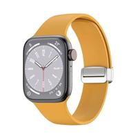 Siliconen bandje - Folding Buckle - Oker - Geschikt voor Apple Watch 44mm / 45mm / 46mm / 49mm - thumbnail