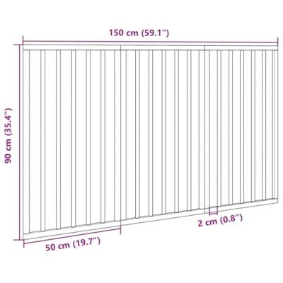 VidaXL Hondenhek opvouwbaar 3 panelen wit 150 cm populierenhout VidaXL Hondenhek opvouwbaar 3 panelen wit 150 cm populierenhout