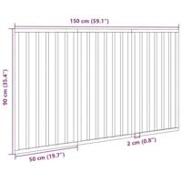 Hondenhek inklapbaar 3 panelen 150 cm populierenhout wit - thumbnail
