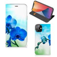 iPhone 12 | iPhone 12 Pro Smart Cover Orchidee Blauw - Cadeau voor je Moeder - thumbnail