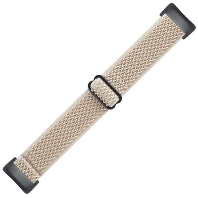 FitBit Charge 5 & 6 Elastische solo loop nylon bandje - Beige FitBit Charge 5 & 6 Elastische solo loop nylon bandje - Beige