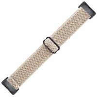 FitBit Charge 5 & 6 Elastische solo loop nylon bandje - Beige - thumbnail